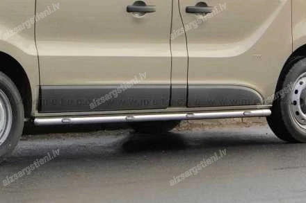 METEC ROUND SIDE PROTECTION BARS WITH ADDITIONAL LED BODY LIGHTS (L1WHEELBASE) OPEL Vivaro, RENAULT Trafic