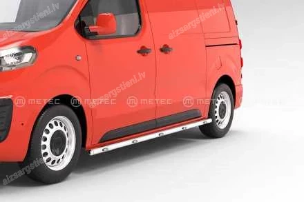 METEC ROUND SIDE PROTECTION BARS WITH ADDITIONAL LED BODY LIGHTS (L1WHEELBASE) OPEL Vivaro