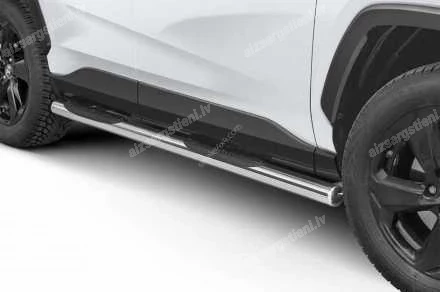 STEELER ROUND SIDE BARS WITH PLASTIC FOOTSTEPS TOYOTA RAV4