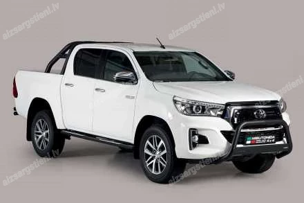 MISUTONIDA OVAL SIDE BARS WITH INTEGRATED PLASTIC FOOTSTEPS TOYOTA Hilux