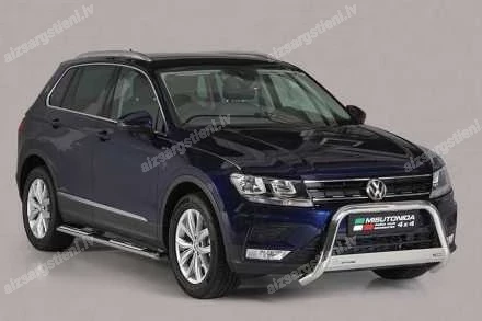 MISUTONIDA OVAL SIDE BARS WITH INTEGRATED PLASTIC FOOTSTEPS VOLKSWAGEN Tiguan