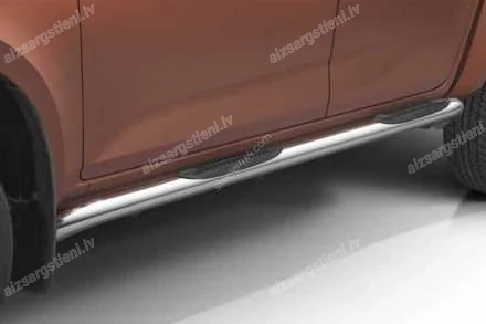 STEELER ROUND SIDE BARS WITH PLASTIC FOOTSTEPS ISUZU D-Max
