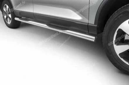 STEELER ROUND SIDE BARS WITH PLASTIC FOOTSTEPS SSANGYONG Rexton