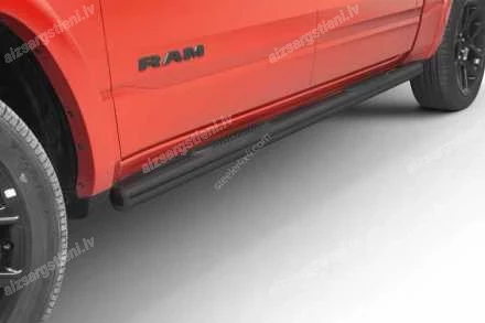 STEELER ROUND SIDE BARS WITH PLASTIC FOOTSTEPS DODGE RAM 1500