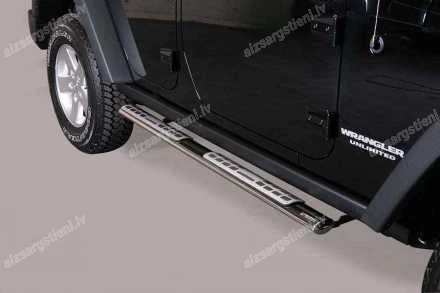 MISUTONIDA OVAL SIDE BARS WITH INTEGRATED PLASTIC FOOTSTEPS JEEP Wrangler