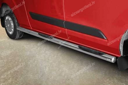 STEELER ROUND SIDE BARS WITH PLASTIC FOOTSTEPS FORD Transit Custom / Tourneo Custom